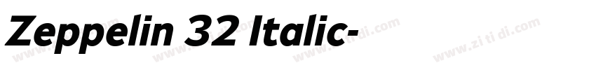 Zeppelin 32 Italic字体转换